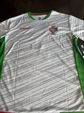 Portugal National Team White & Green Soccer Jersey
